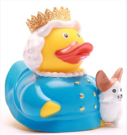 Queen with Corgi Rubber Duck