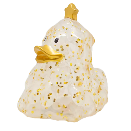 Glitter Christmas Tree Duck, Gold