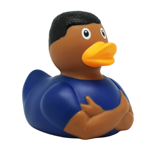 Football Star Rubber Duck, Blue