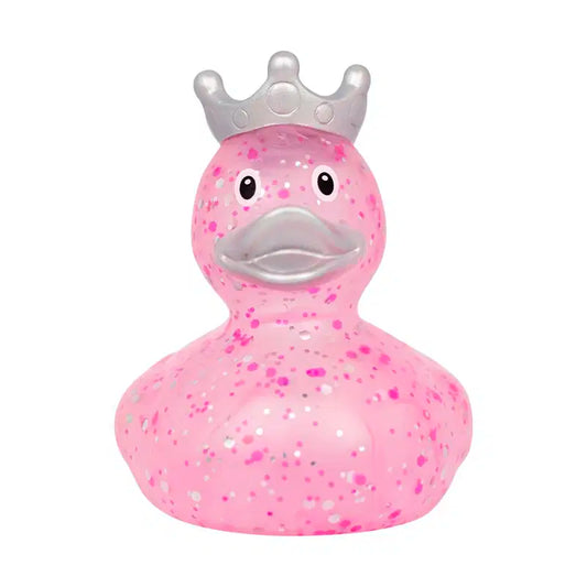 Glitter Duck with crown, Pink
