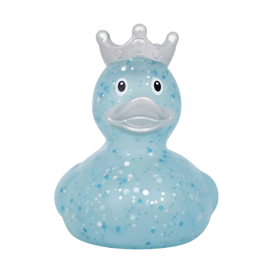 GLITTER DUCK WITH CROWN, BLUE