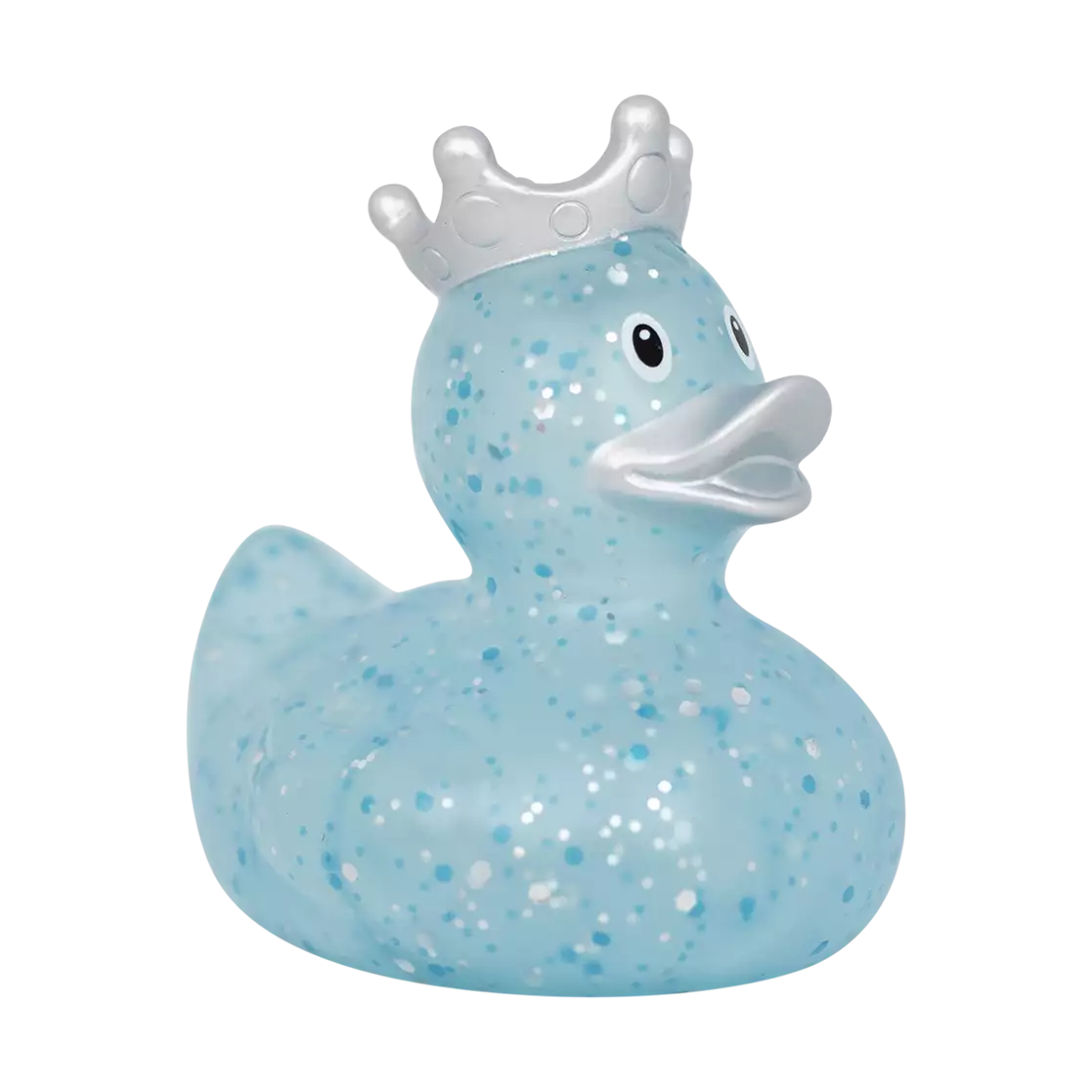 GLITTER DUCK WITH CROWN, BLUE