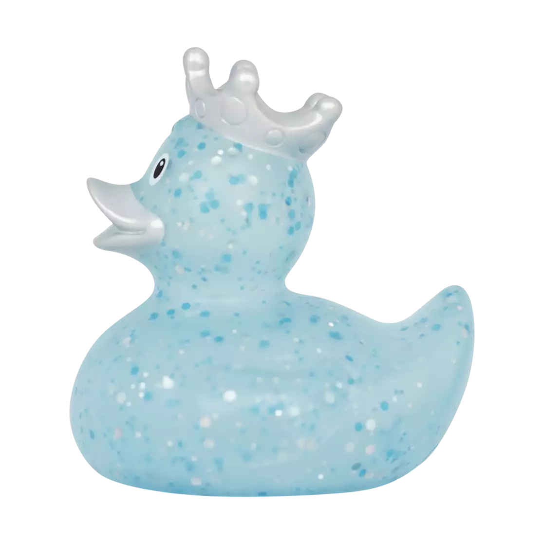 GLITTER DUCK WITH CROWN, BLUE