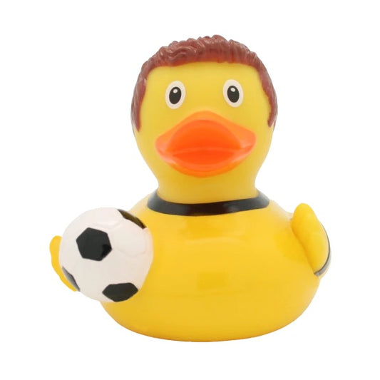 FOOTBALL PLAYER DUCK, YELLOW-BLACK - GoneQwackers Gift Store