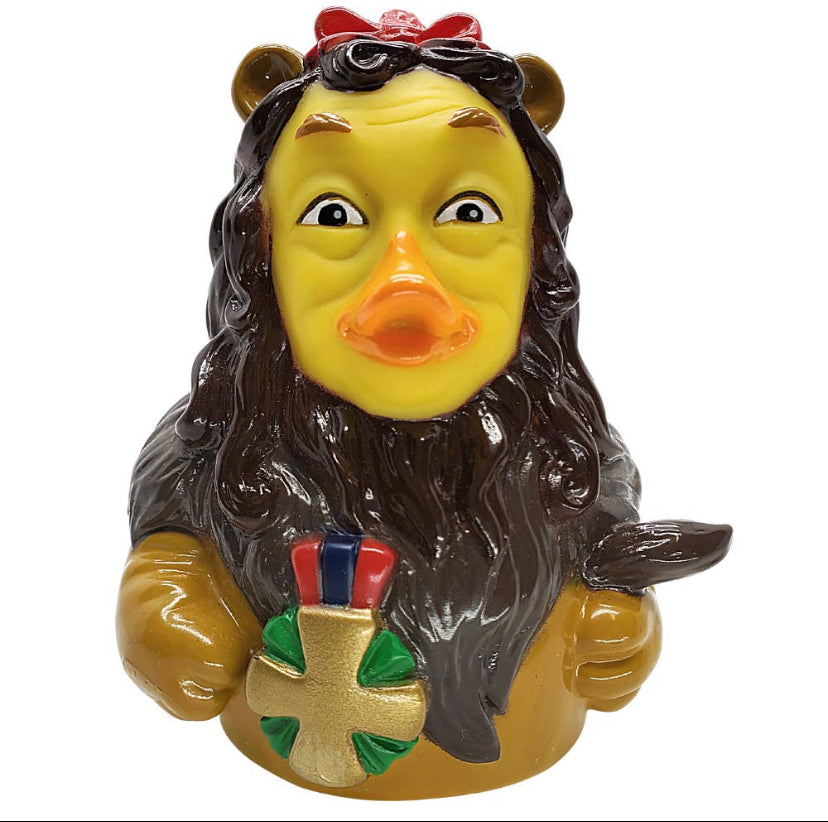Cowardly Lion Duck, Wizard of Oz - GoneQwackers Rubber Duck Gift shop