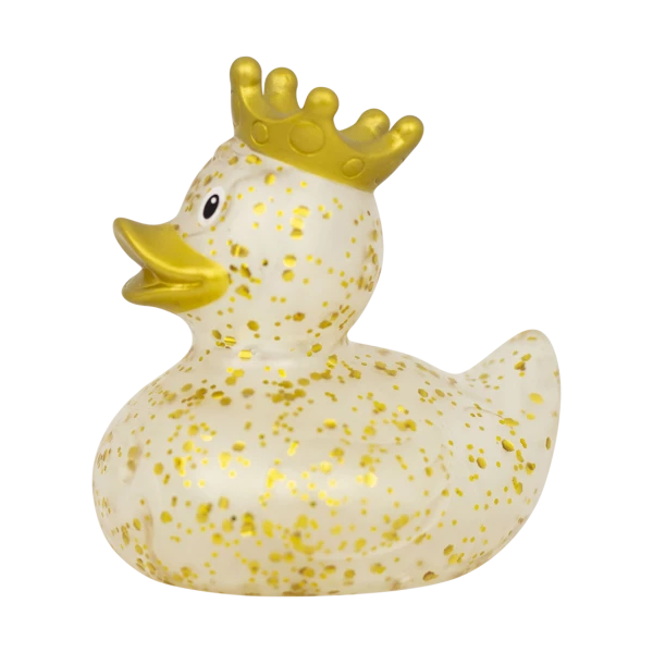 Glitter Duck with Crown, Gold