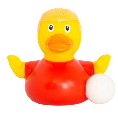 Football Star Rubber Duck, Red