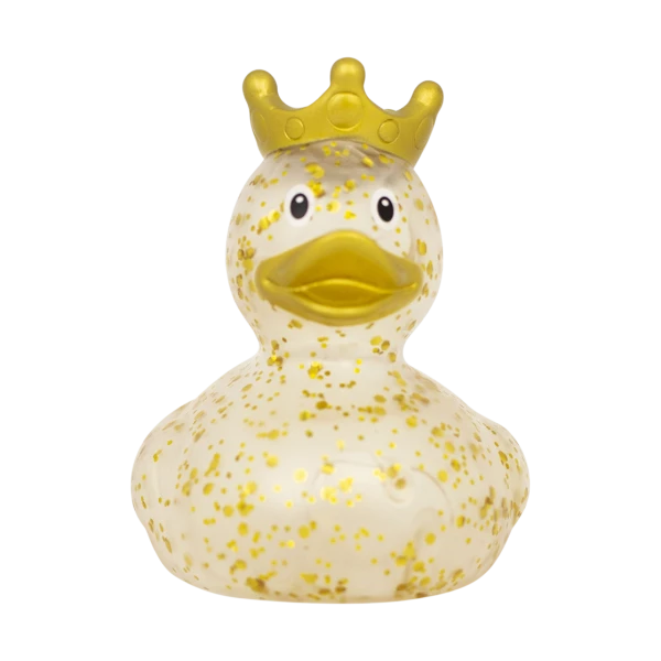 Glitter Duck with Crown, Gold