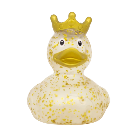 Glitter Duck with Crown, Gold
