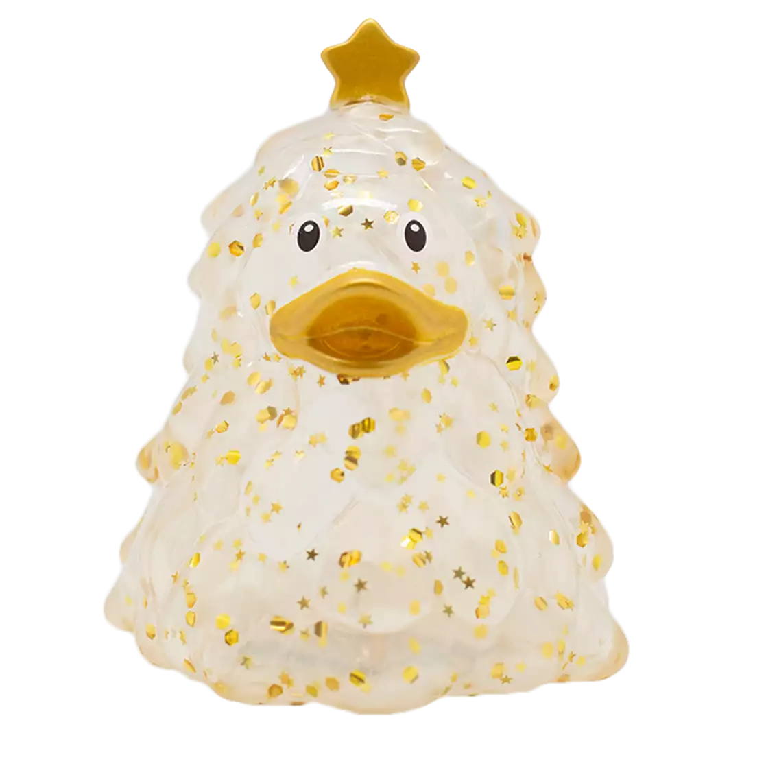 Glitter Christmas Tree Duck, Gold
