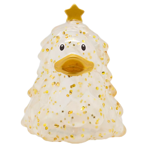 Glitter Christmas Tree Duck, Gold
