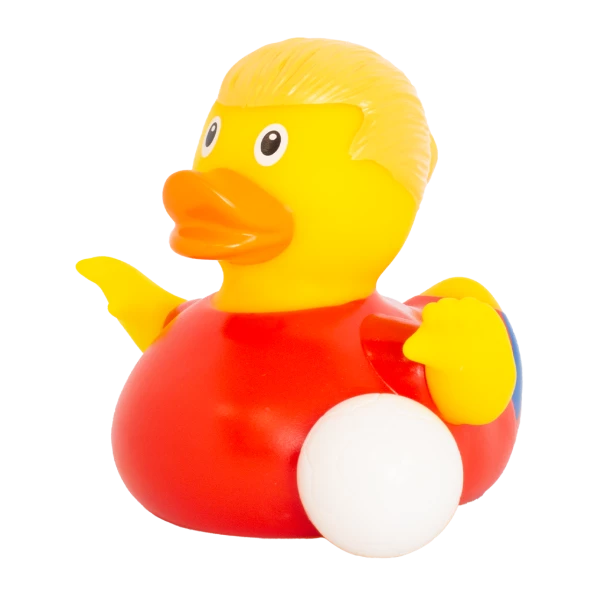 Football Star Rubber Duck, Red