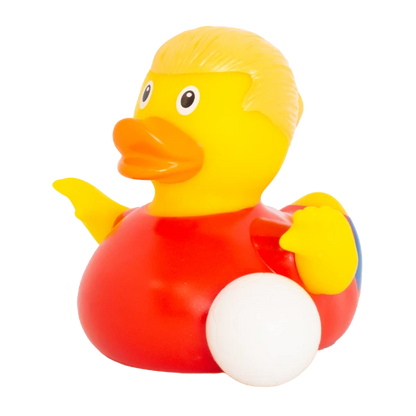 Football Star Rubber Duck, Red