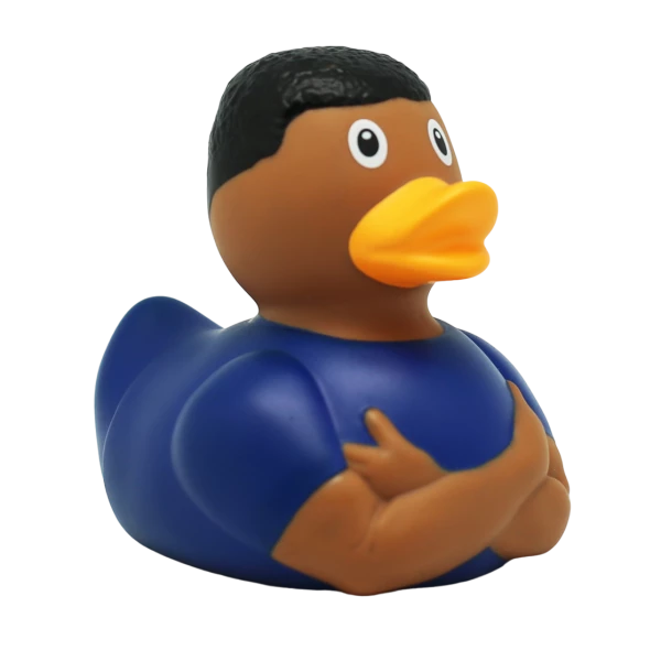 Football Star Rubber Duck, Blue