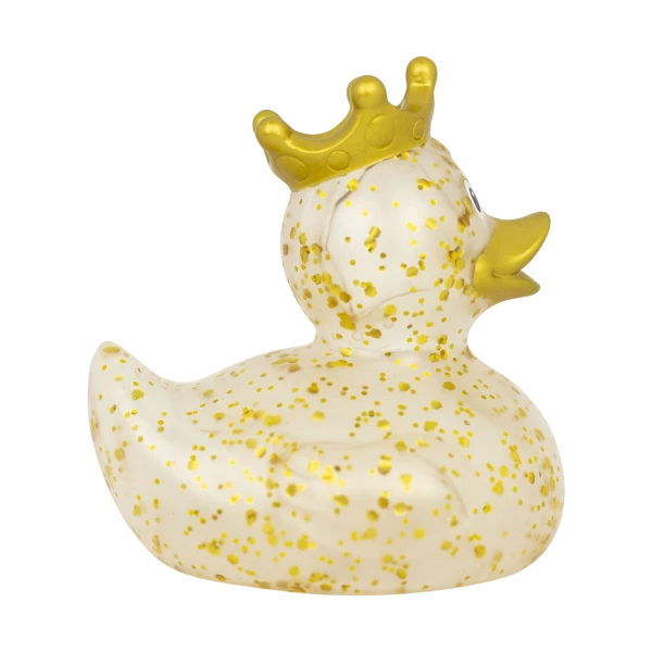 Glitter Duck with Crown, Gold