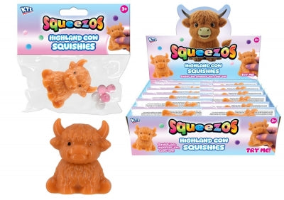 SQUISHY HIGHLAND COW WITH BOBBLES