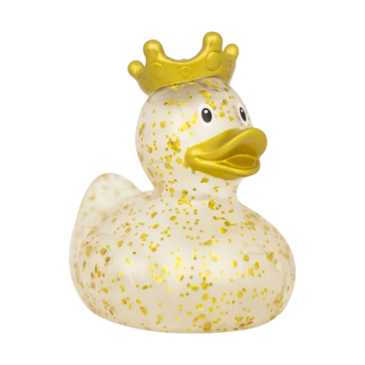 Glitter Duck with Crown, Gold