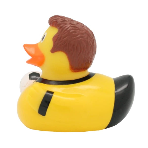 FOOTBALL PLAYER DUCK, YELLOW-BLACK - GoneQwackers Gift Store