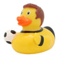 FOOTBALL PLAYER DUCK, YELLOW-BLACK - GoneQwackers Gift Store