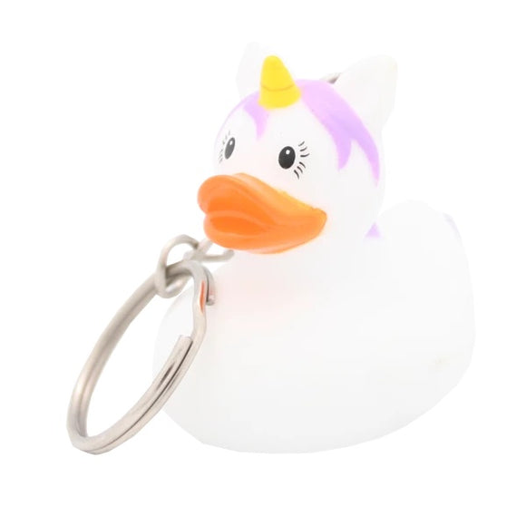 KEY CHAIN WHITE UNICORN - GoneQwackers Gift Store