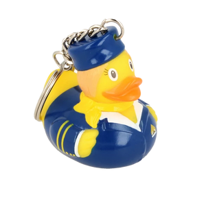 Stewardess Keyring Duck - GoneQwackers Rubber Duck Gift shop